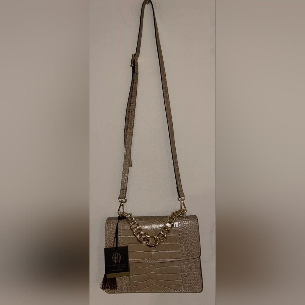 NWT House of Harlow 1960 Croc Leather Crossbody - Picture 3 of 12